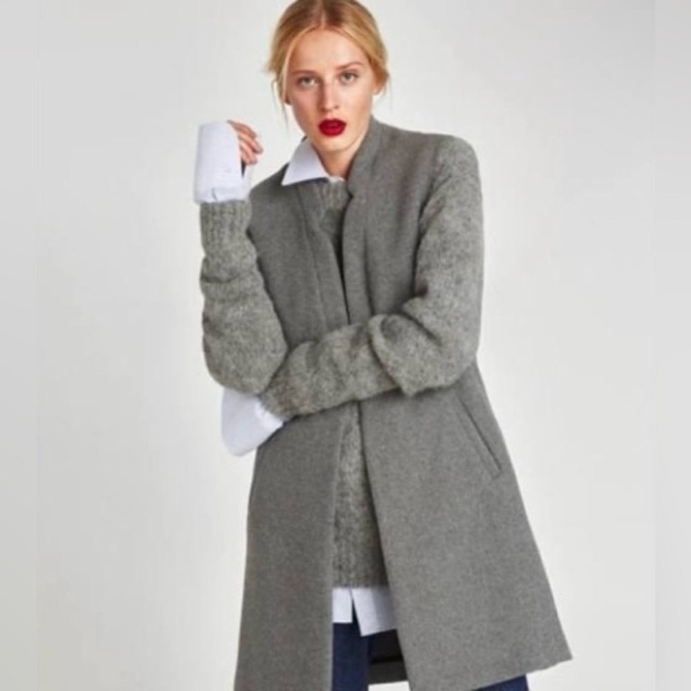 Zara Basic Midi Poly/Cotton Blend Vest